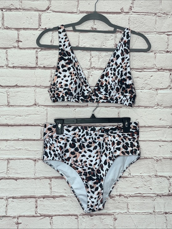Other - Boutique Leopard Print High Rise Bikini NWT Large